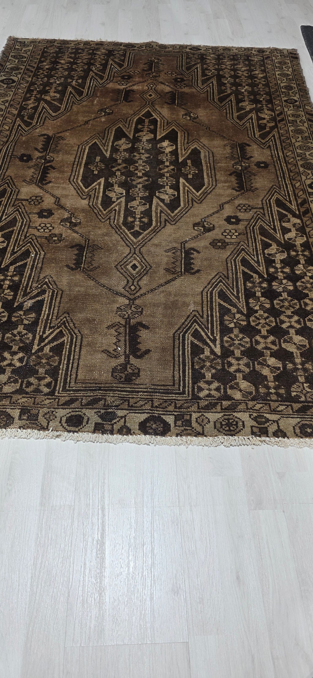 4'2" x 6'1" Vintage Hand-Knotted Area Rug - Persian/Turkish - One of a Kind