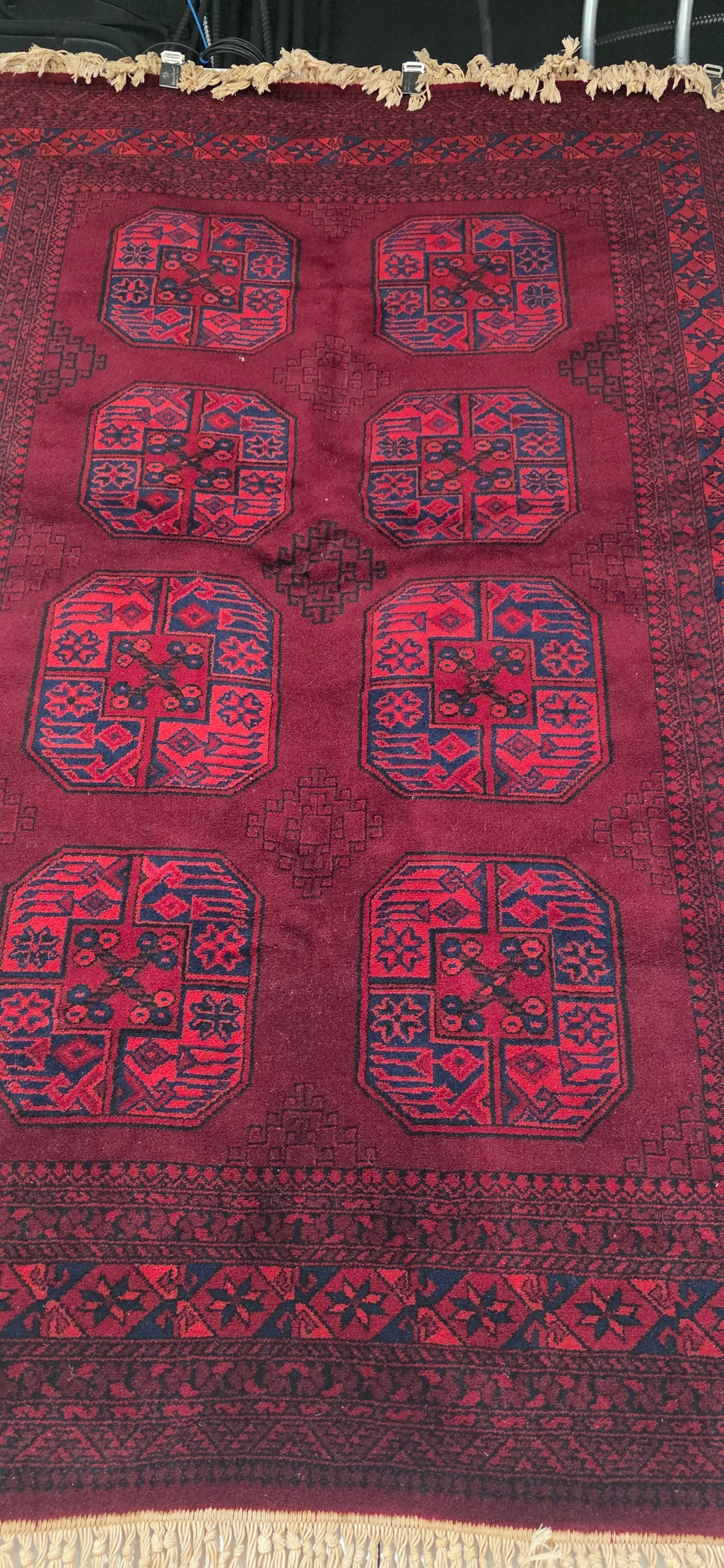 4' x 6' Antique Persian Hand-Knotted Wool Rug - Red