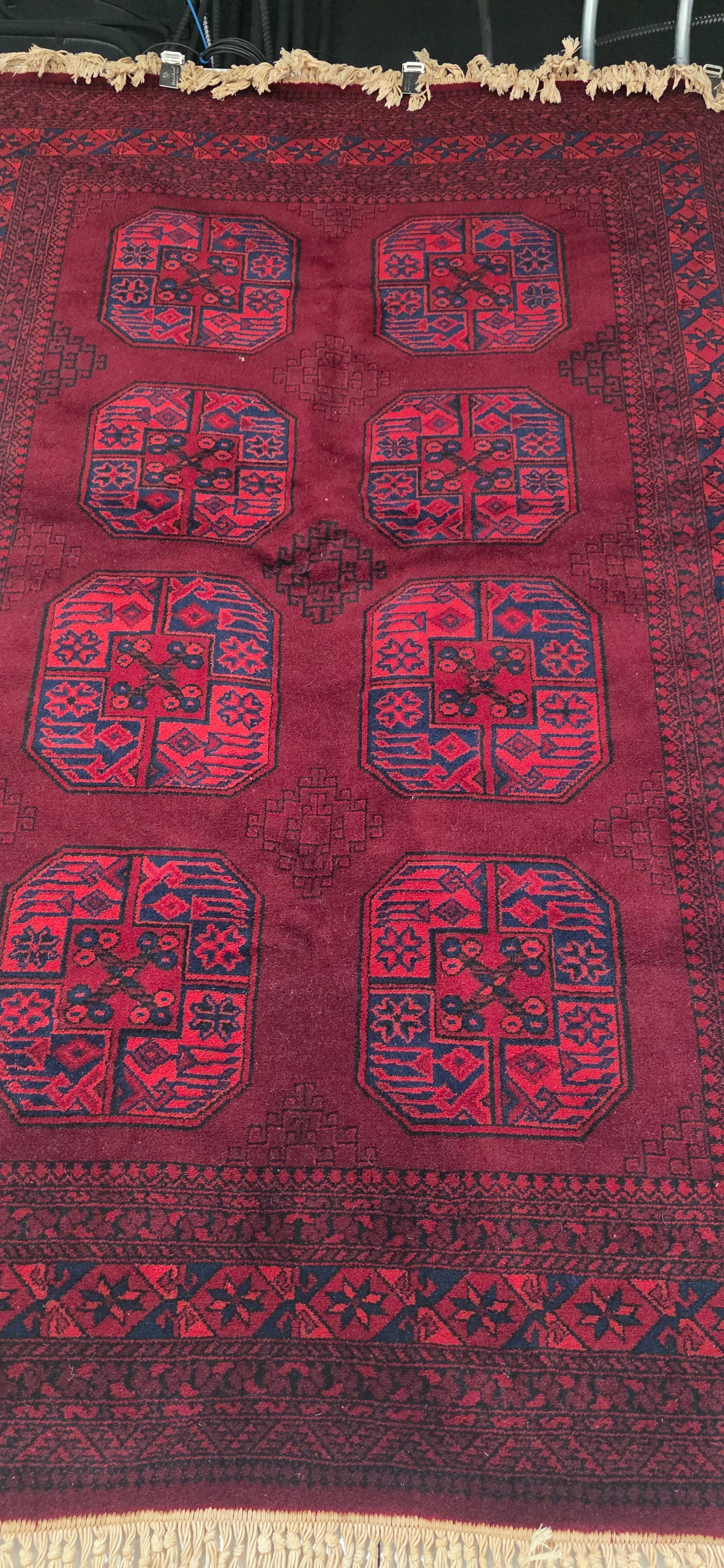 4' x 6' Antique Persian Hand-Knotted Wool Rug - Red