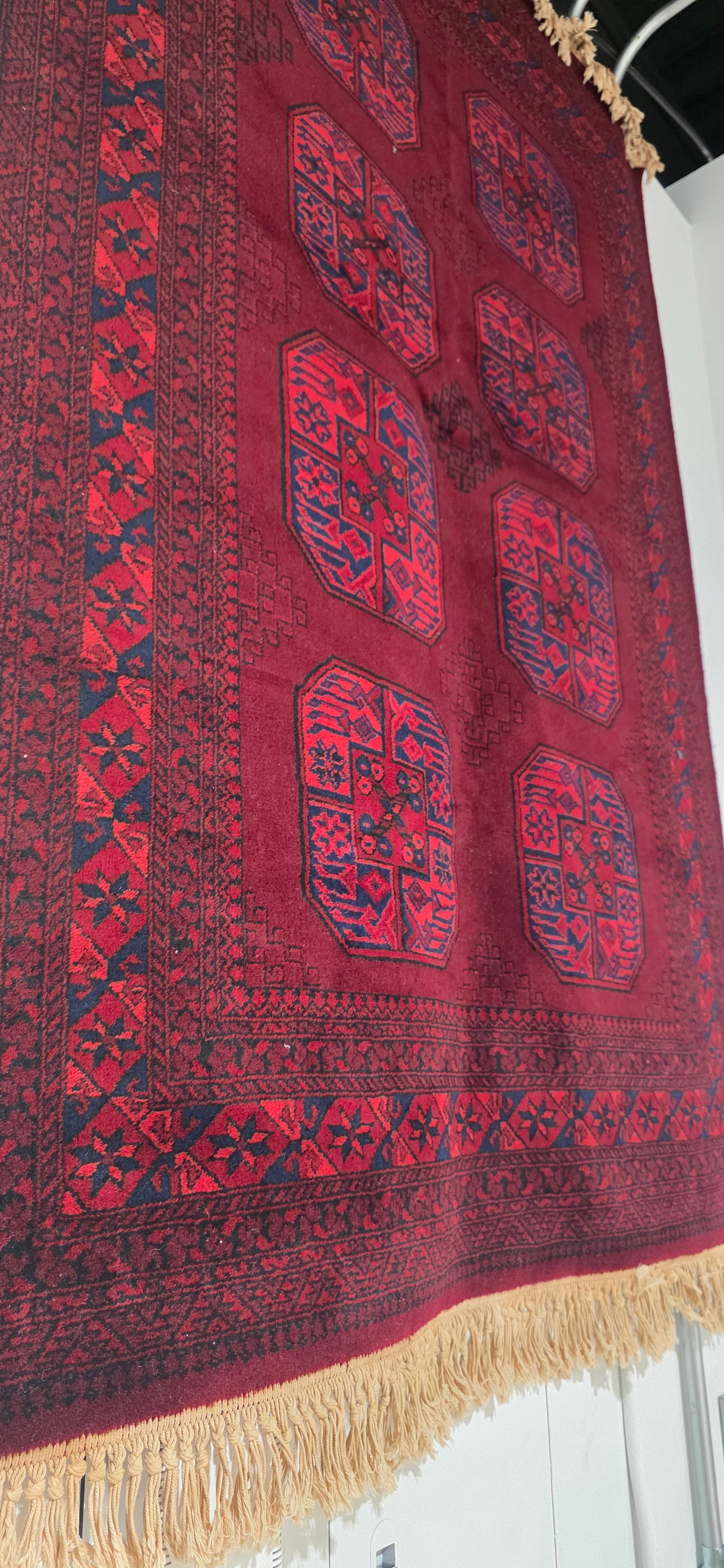 4' x 6' Antique Persian Hand-Knotted Wool Rug - Red