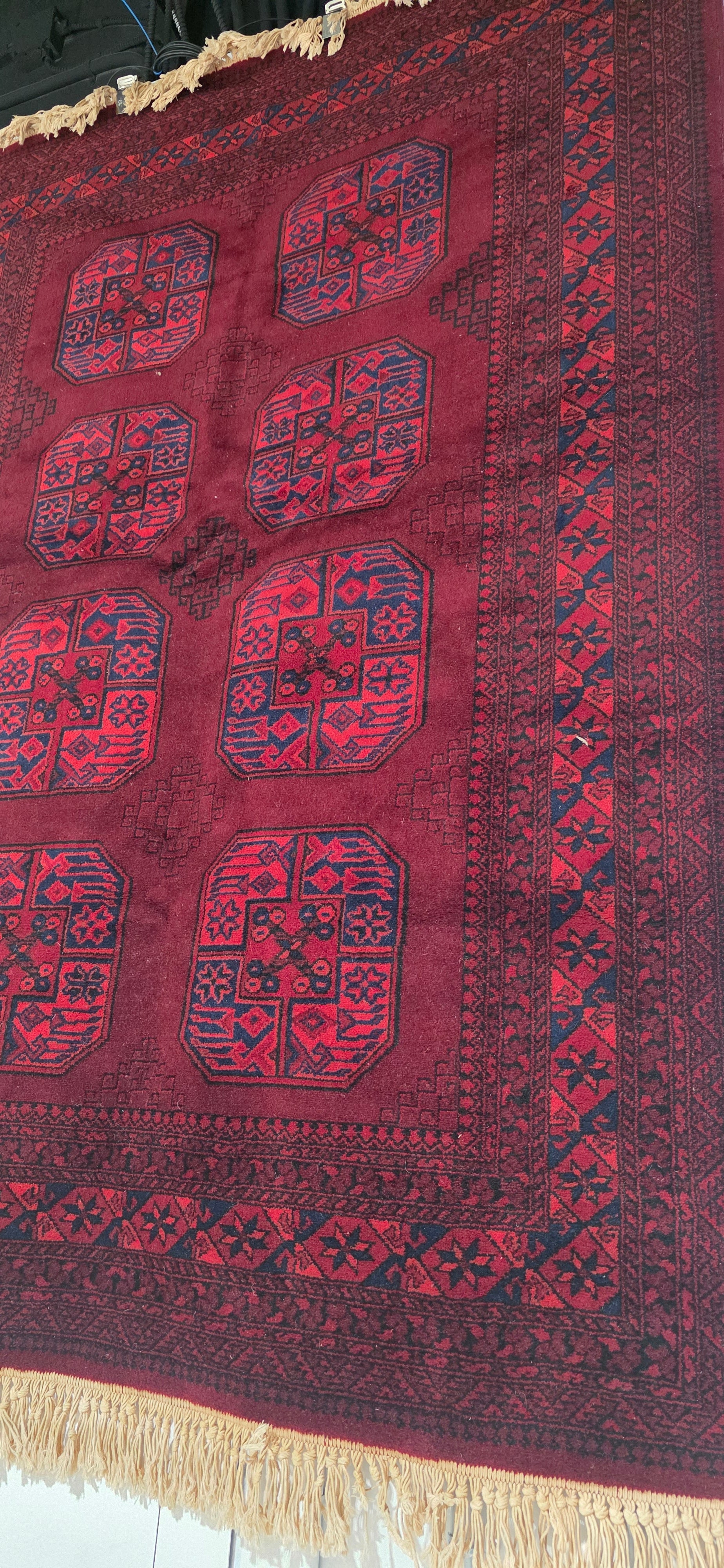 4' x 6' Antique Persian Hand-Knotted Wool Rug - Red