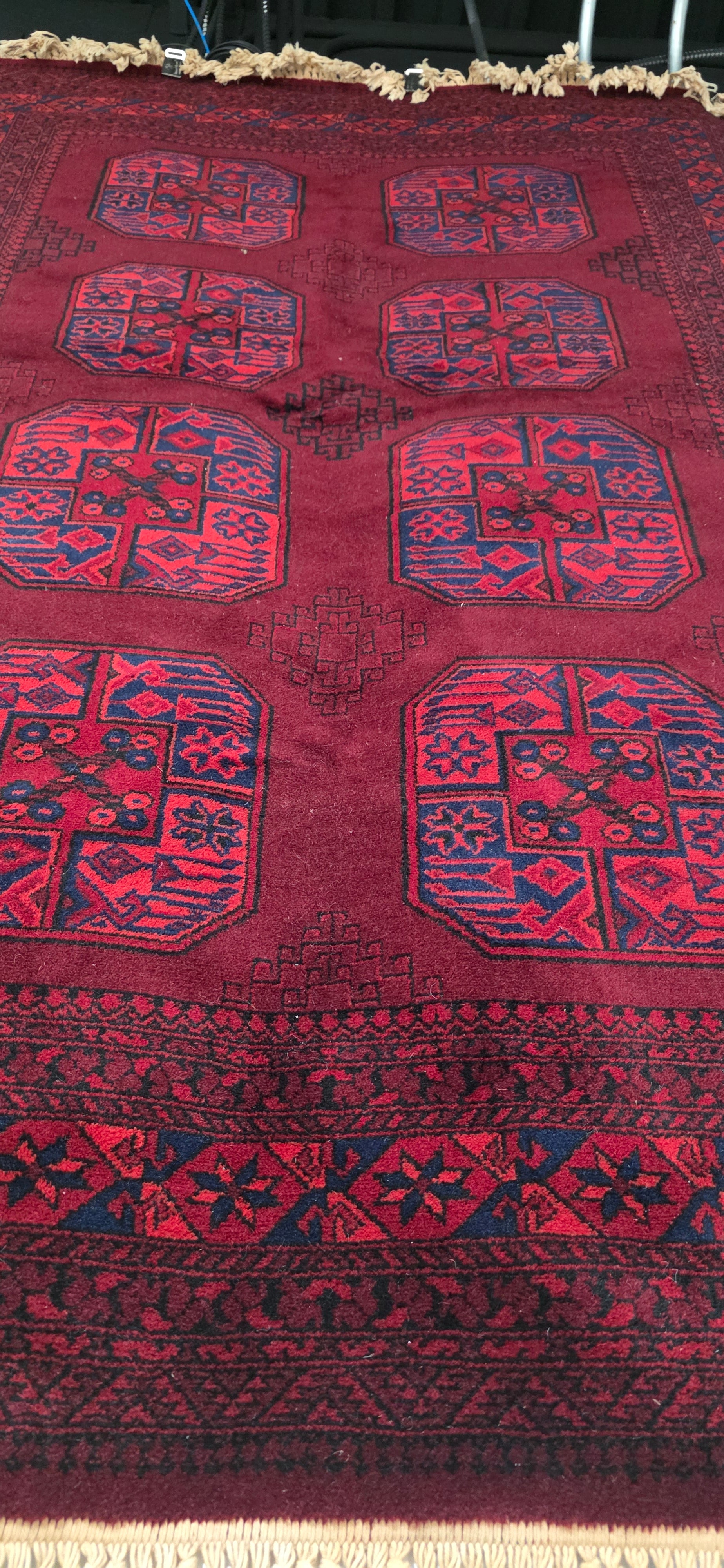 4' x 6' Antique Persian Hand-Knotted Wool Rug - Red