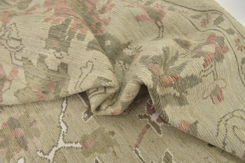 Rare Hand-Knotted Turkish Oushak Rug 13' x 19'4" - Museum-Quality Wool & Silk - Investment-Grade Collector Piece