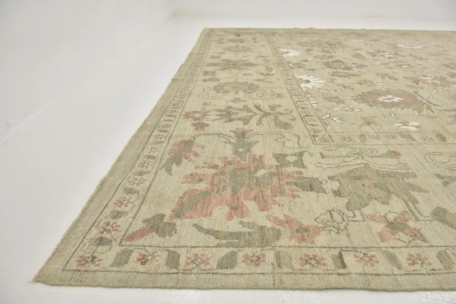 Rare Hand-Knotted Turkish Oushak Rug 13' x 19'4" - Museum-Quality Wool & Silk - Investment-Grade Collector Piece