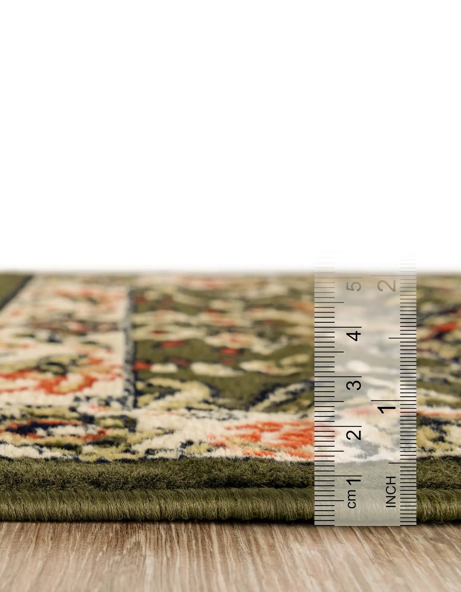 9x12 Power Loomed Traditional Area Rug - Cream Green Navy Blue Terracotta - Multiple Sizes & Colors Available