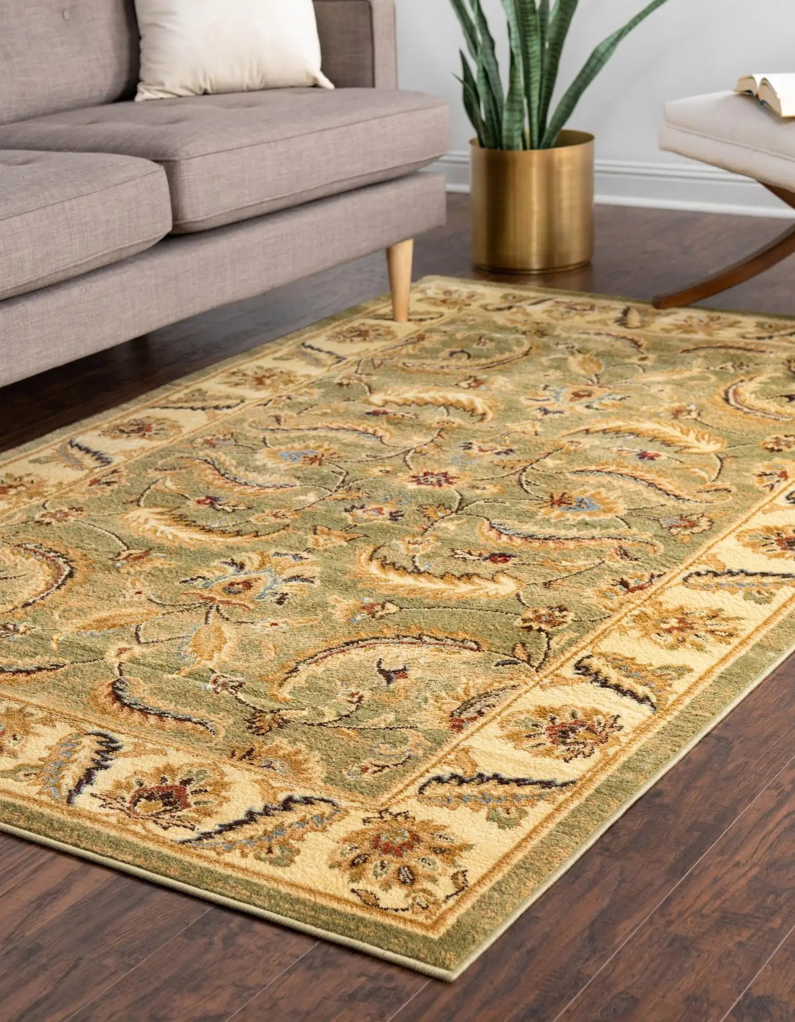 10x16 Power Loomed Traditional Area Rug - Green Blue Rust Red - Multiple Sizes & Colors Available