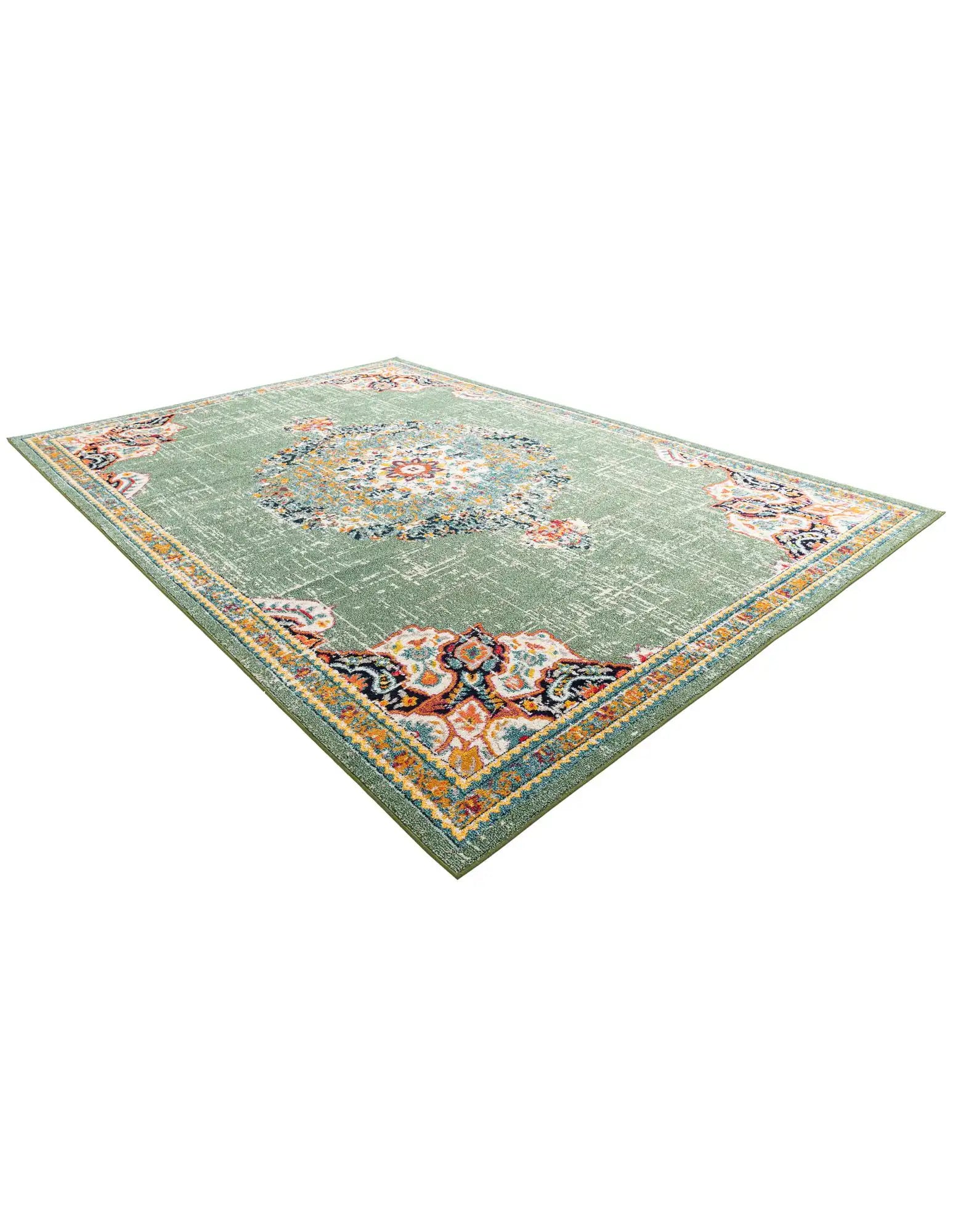 10x14 Power Loomed Traditional Area Rug - Multicolor Floral Design - Multiple Sizes & Colors Available