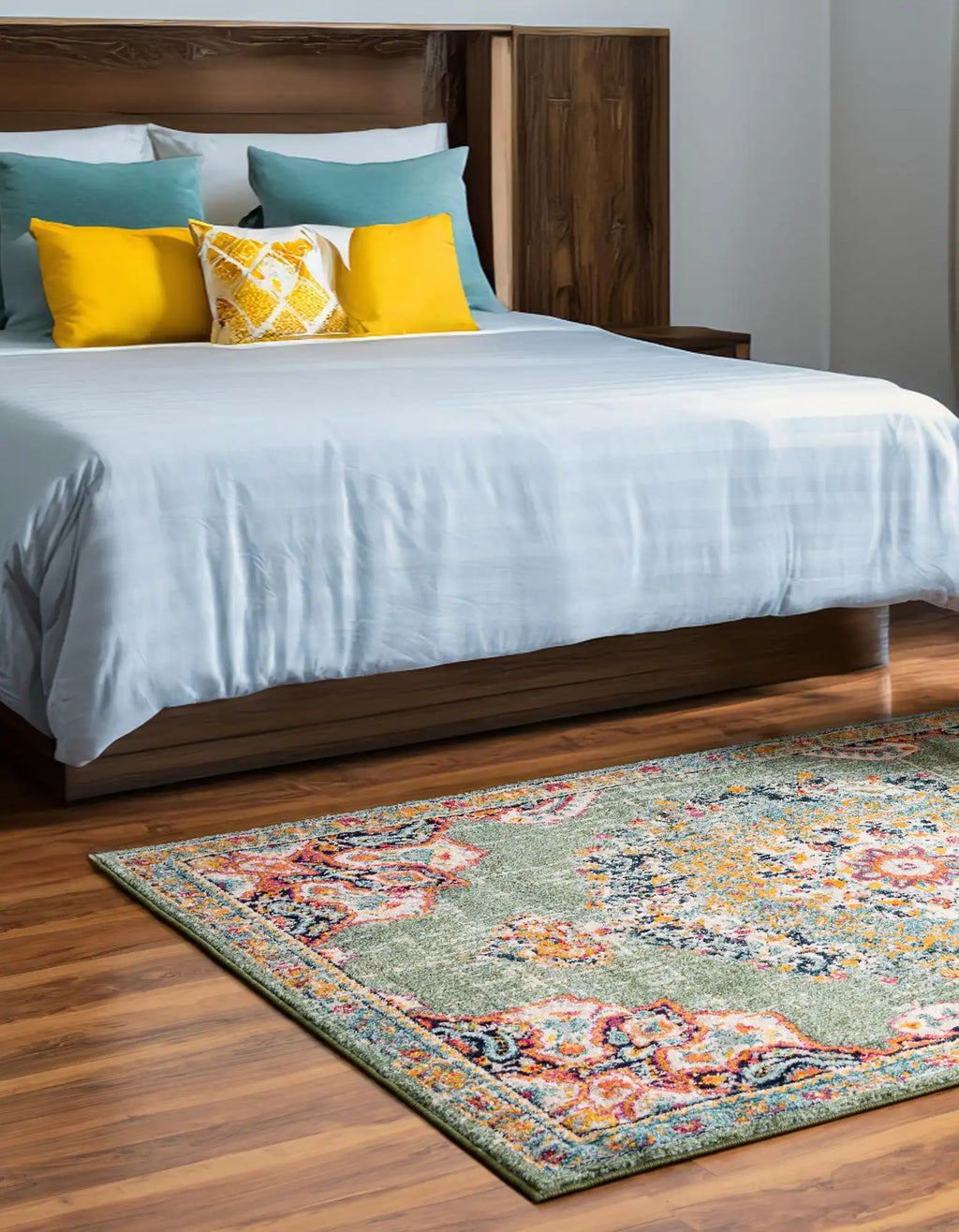 10x14 Power Loomed Traditional Area Rug - Multicolor Floral Design - Multiple Sizes & Colors Available