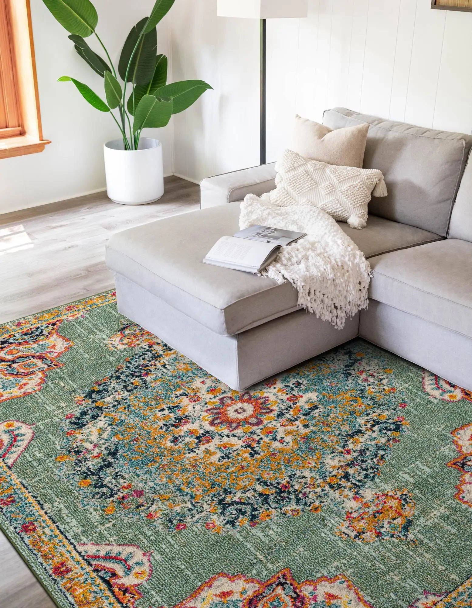 10x14 Power Loomed Traditional Area Rug - Multicolor Floral Design - Multiple Sizes & Colors Available