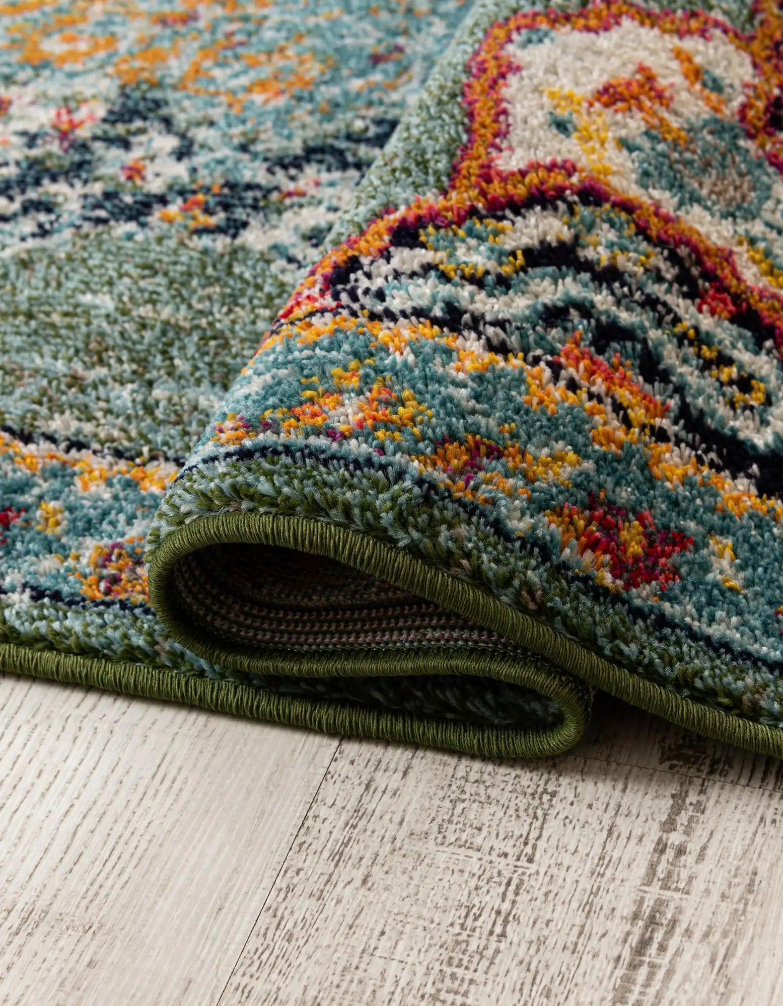 10x14 Power Loomed Traditional Area Rug - Multicolor Floral Design - Multiple Sizes & Colors Available