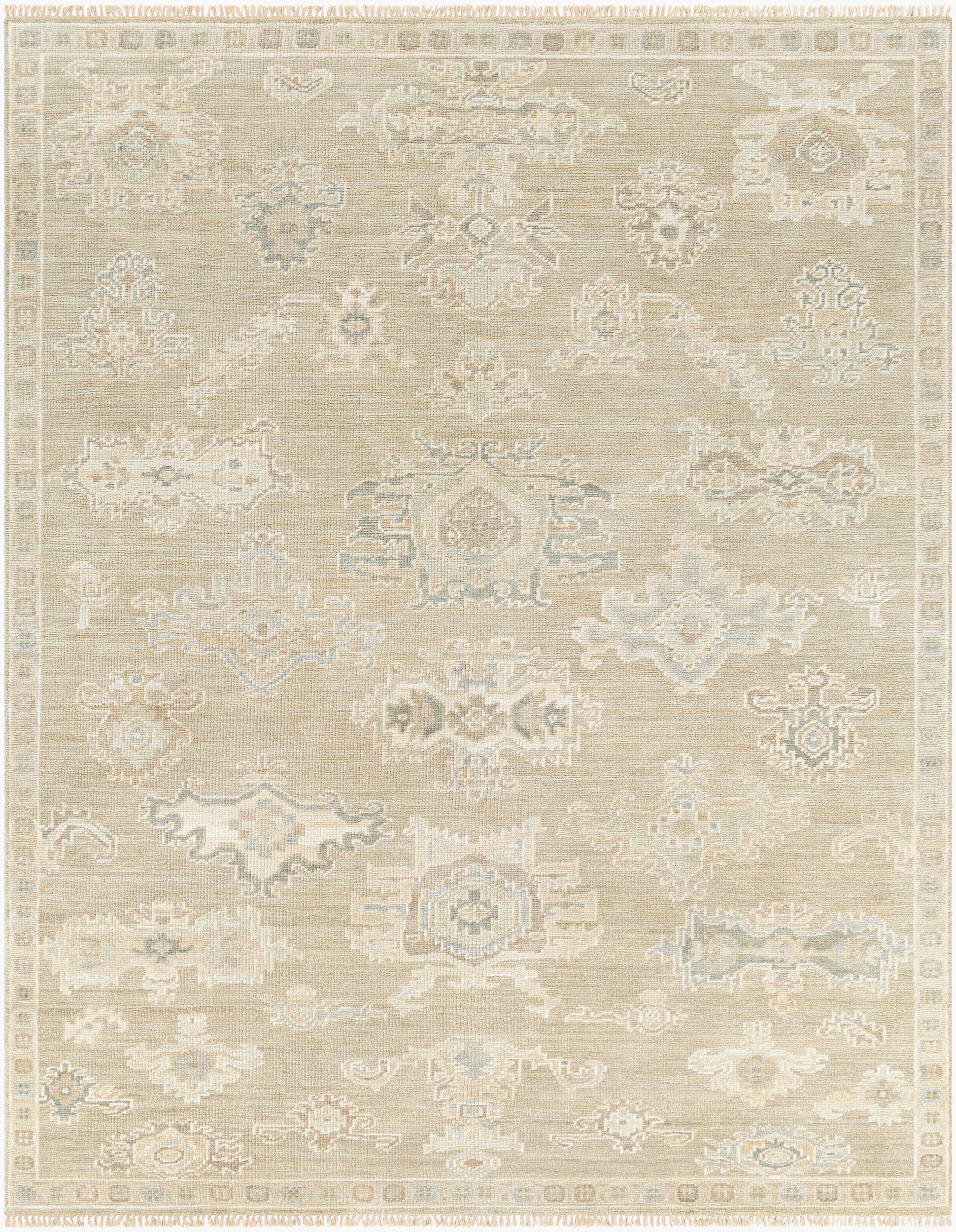 Classic Hand-Knotted Area Rug 8' x 10' - 100% Wool by Surya