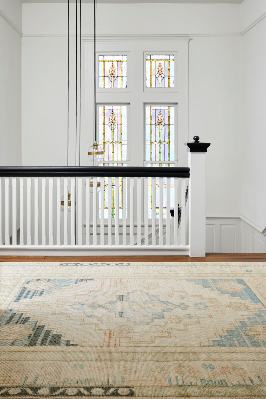 Sophisticated Hand-Knotted Area Rug 8' x 10' - Wool Viscose Blend by Surya