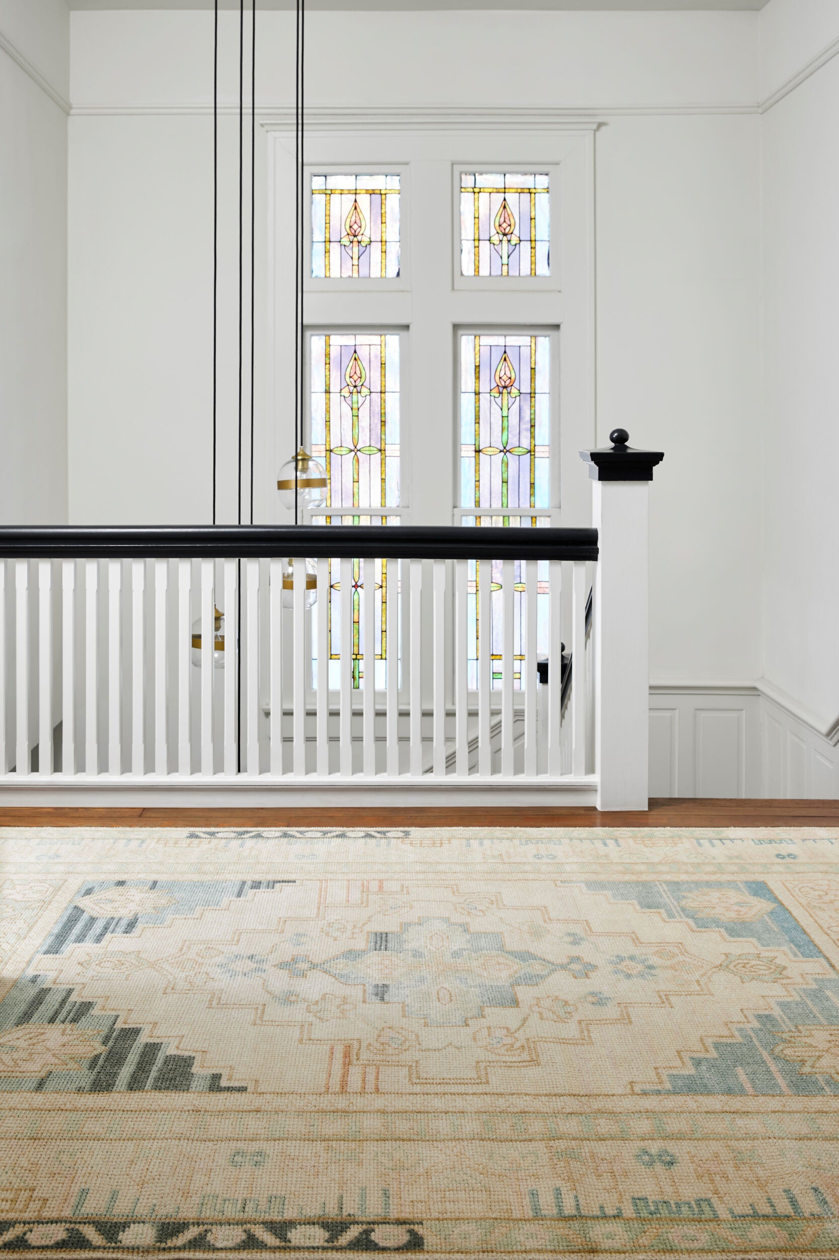 Sophisticated Hand-Knotted Area Rug 8' x 10' - Wool Viscose Blend by Surya