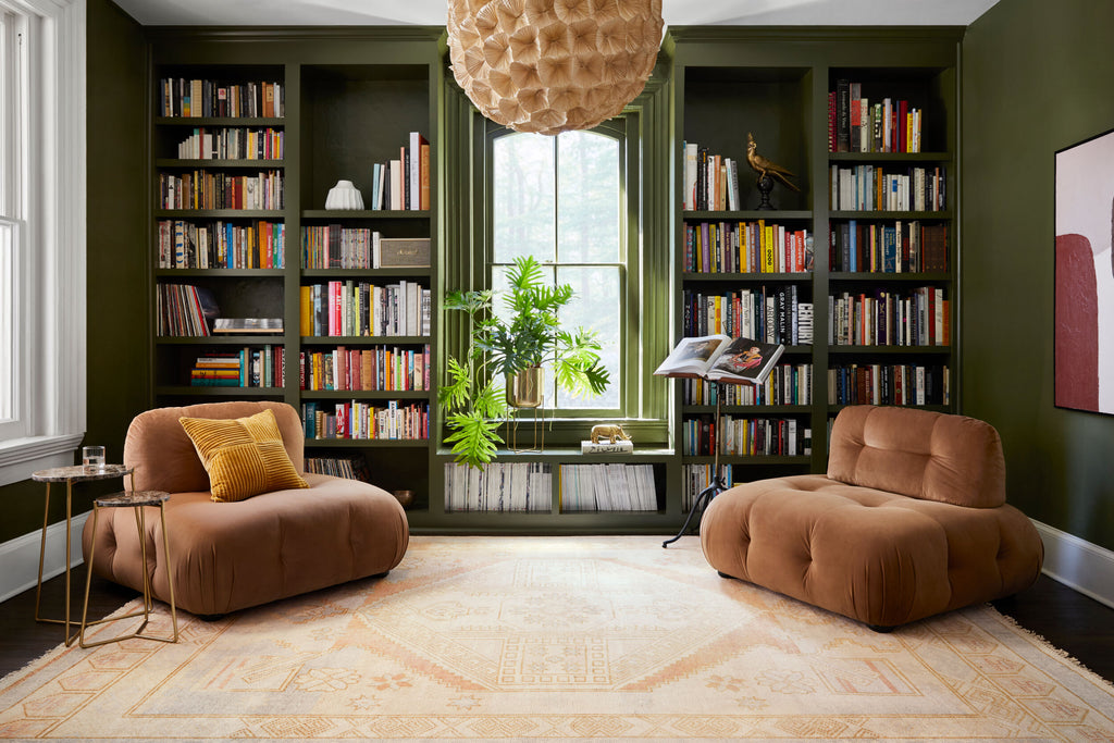 Premium Hand-Knotted Area Rug 8' x 10' - Wool Viscose Blend by Surya