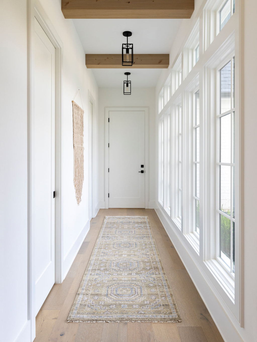 Premium Hand-Knotted Area Rug 8' x 10' - Wool Viscose Blend with Lustrous Sheen by Surya