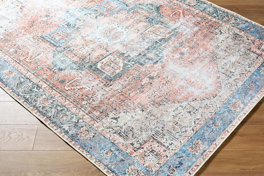 Easy-Care Machine-Woven Area Rug - Machine Washable 100% Polyester by Surya (Multiple Sizes Available)