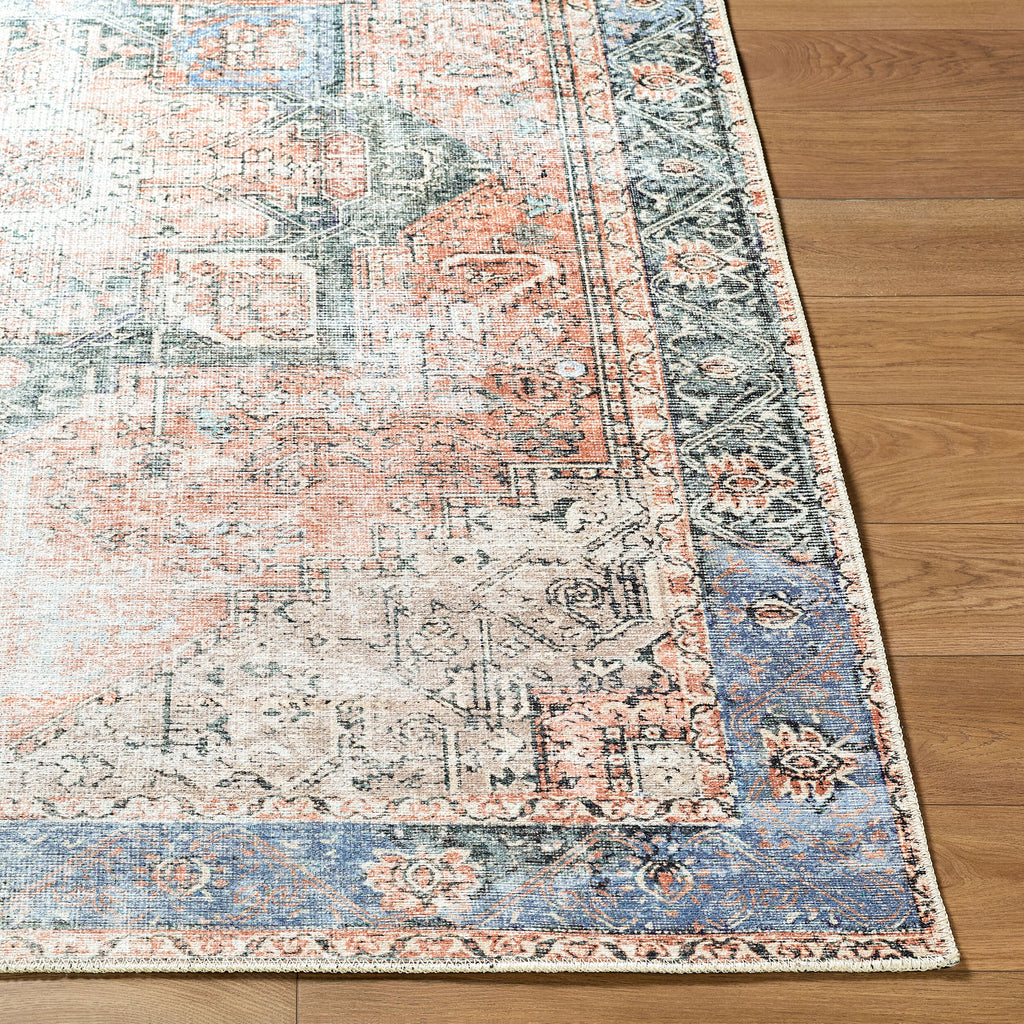 Easy-Care Machine-Woven Area Rug - Machine Washable 100% Polyester by Surya (Multiple Sizes Available)