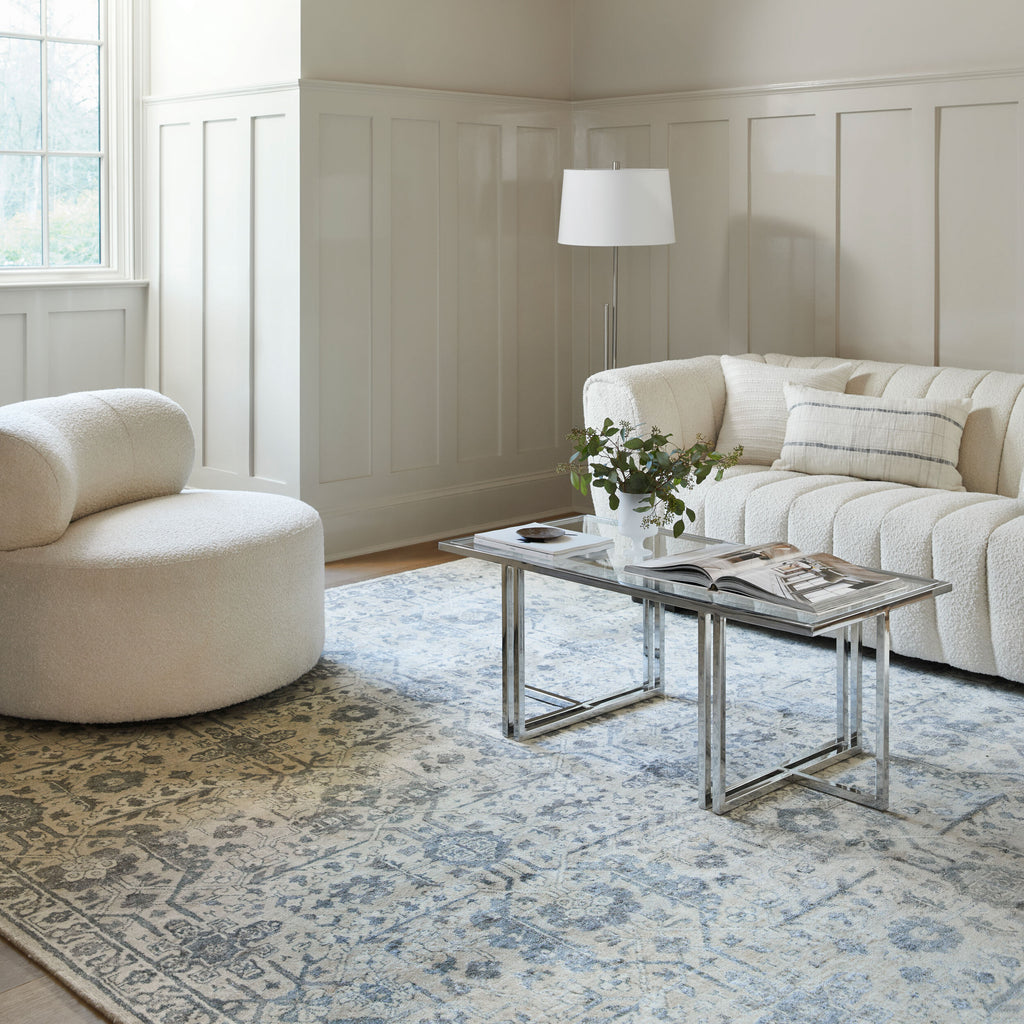 Luxurious Hand-Knotted Area Rug 8' x 10' - Viscose Wool Blend by Surya