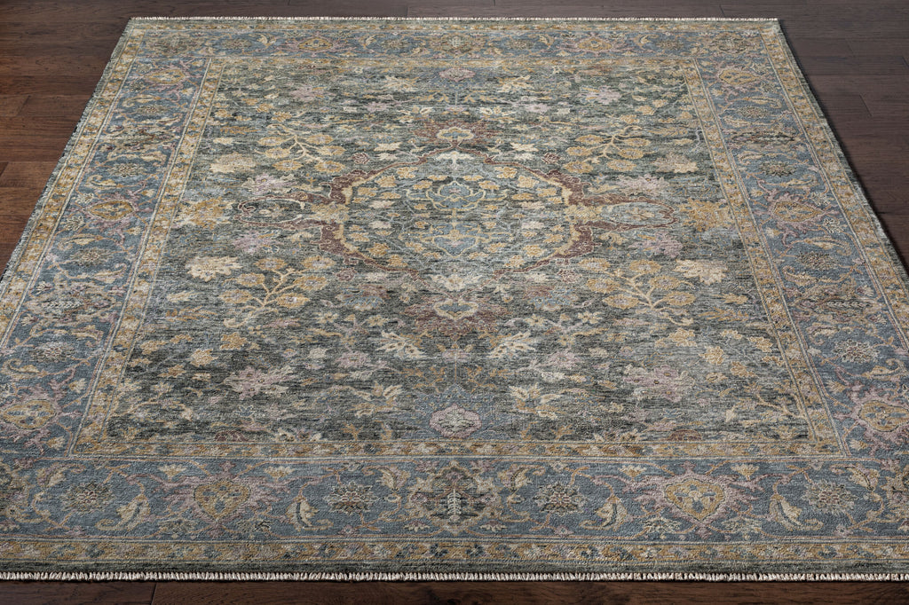 Elegant Hand-Knotted Area Rug 8' x 10' - 100% Wool with High/Low Texture by Surya