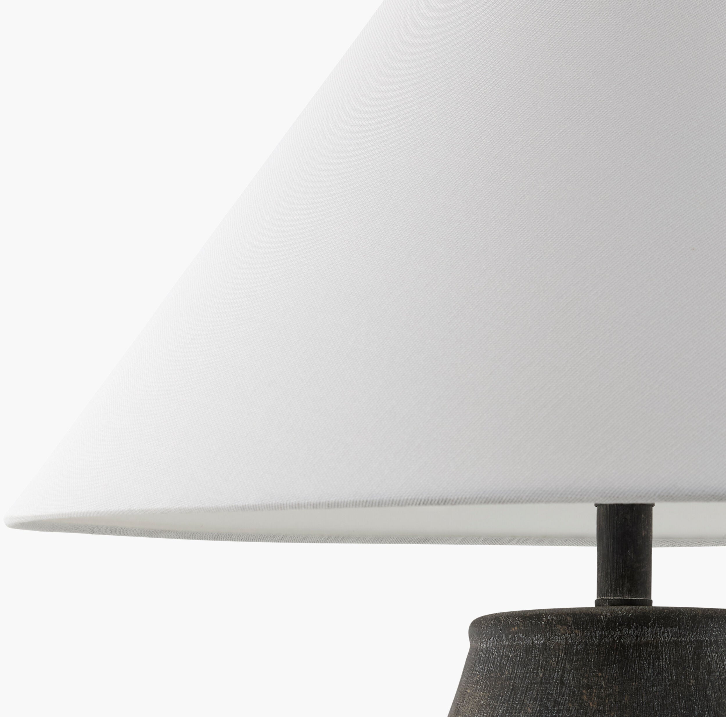 Elegant Ceramic Table Lamp 28"H - Hand-Painted Black with White Linen Shade by Surya
