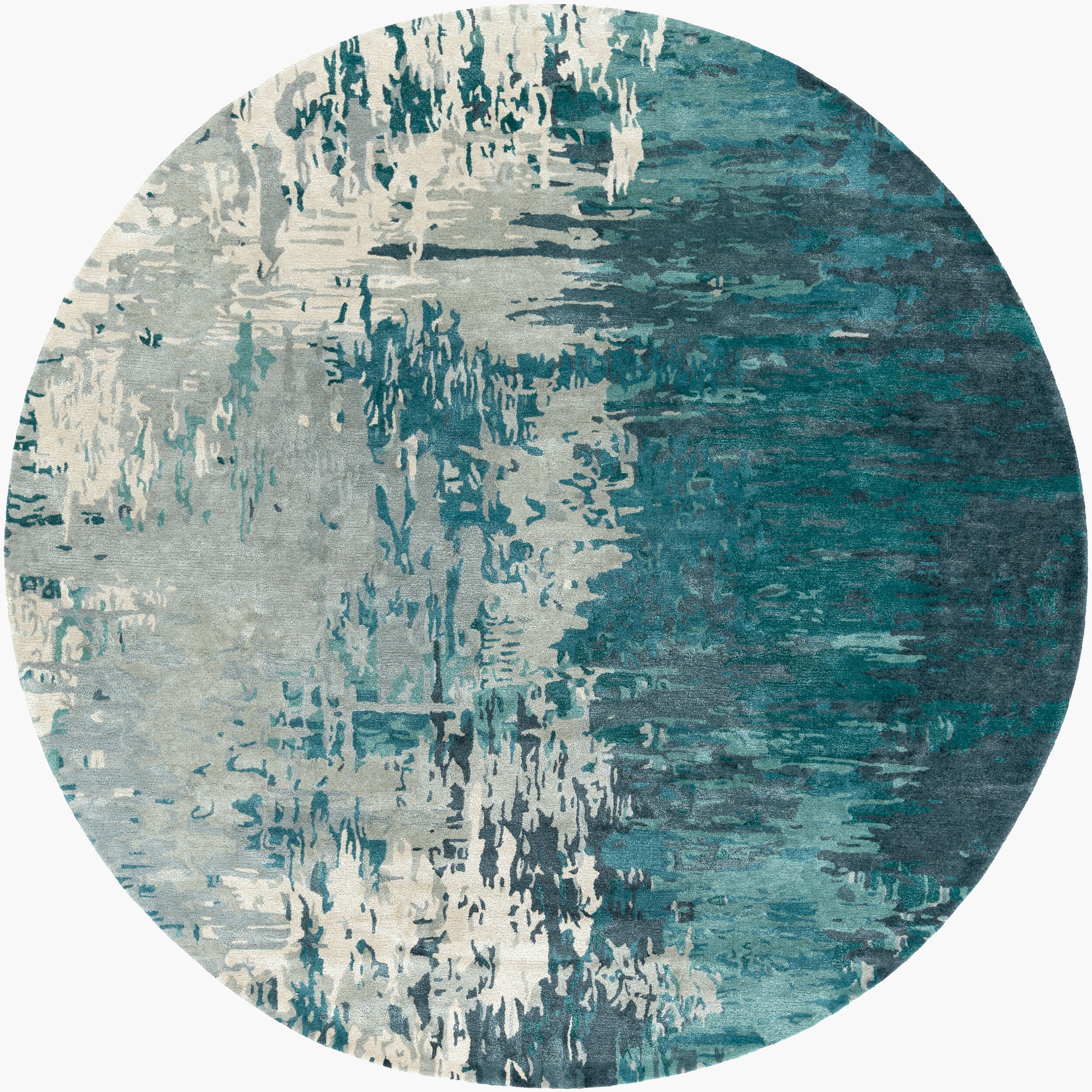 Artisan Hand-Tufted Area Rug 8' x 11' - Wool Viscose Blend by Surya