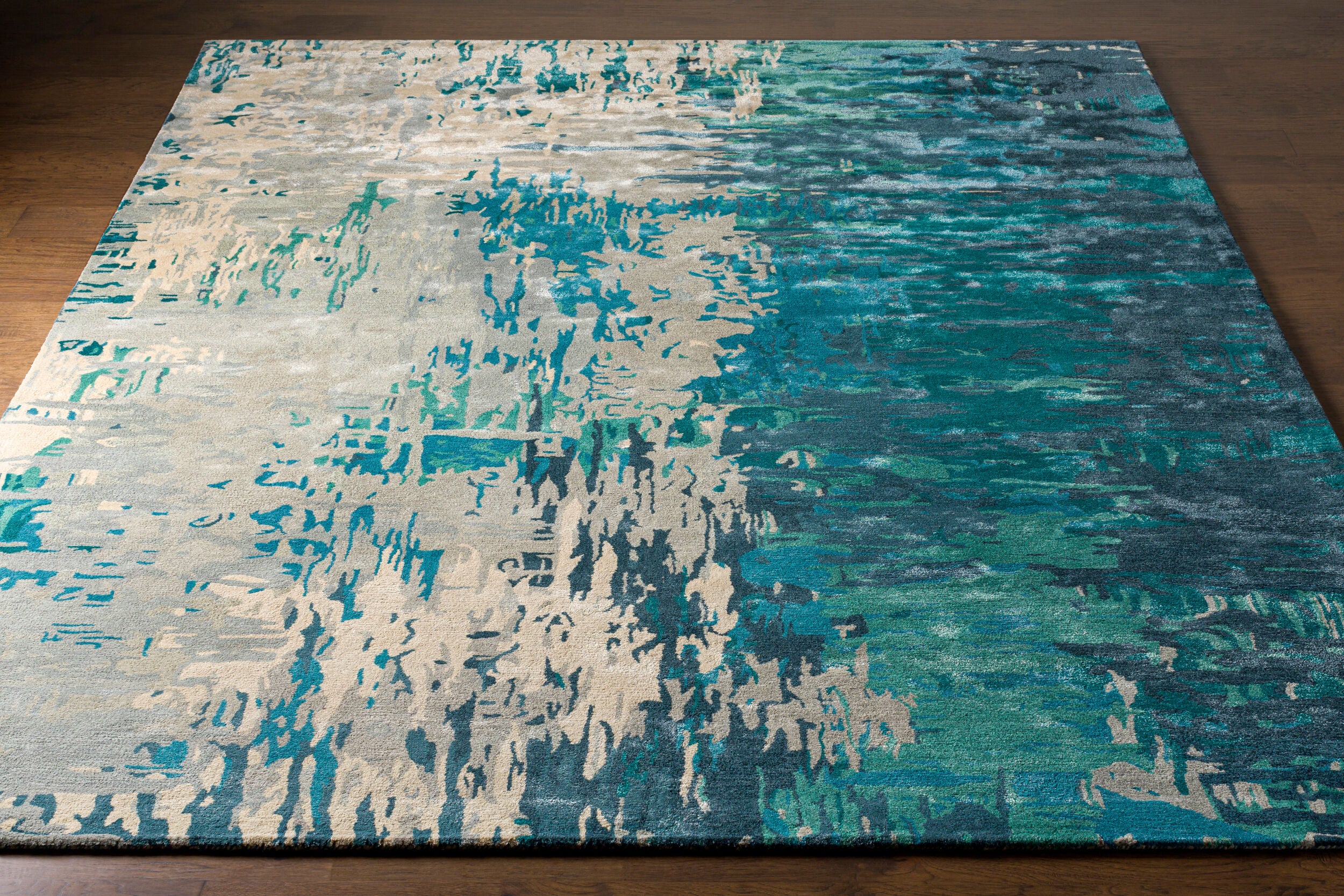 Artisan Hand-Tufted Area Rug 8' x 11' - Wool Viscose Blend by Surya