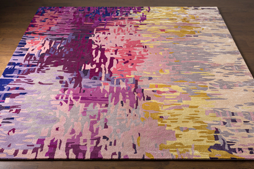 Luxurious Hand-Tufted Area Rug 8' x 11' - Wool Viscose Blend with Lustrous Sheen