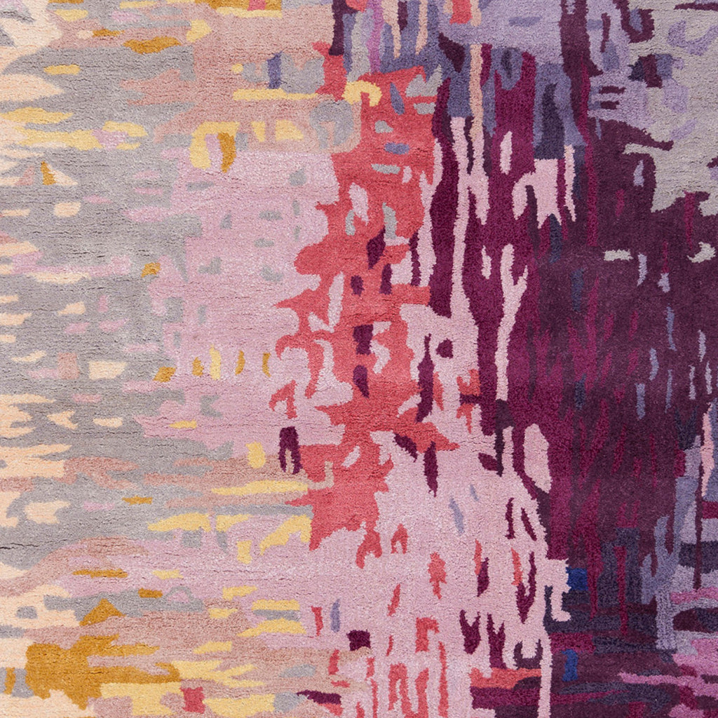 Luxurious Hand-Tufted Area Rug 8' x 11' - Wool Viscose Blend with Lustrous Sheen