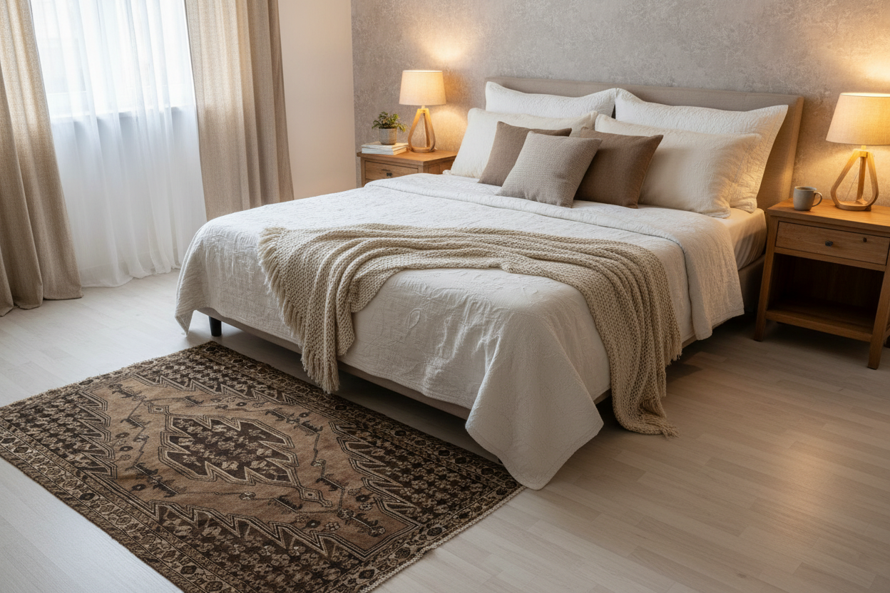 Bedroom with Vintage Rug