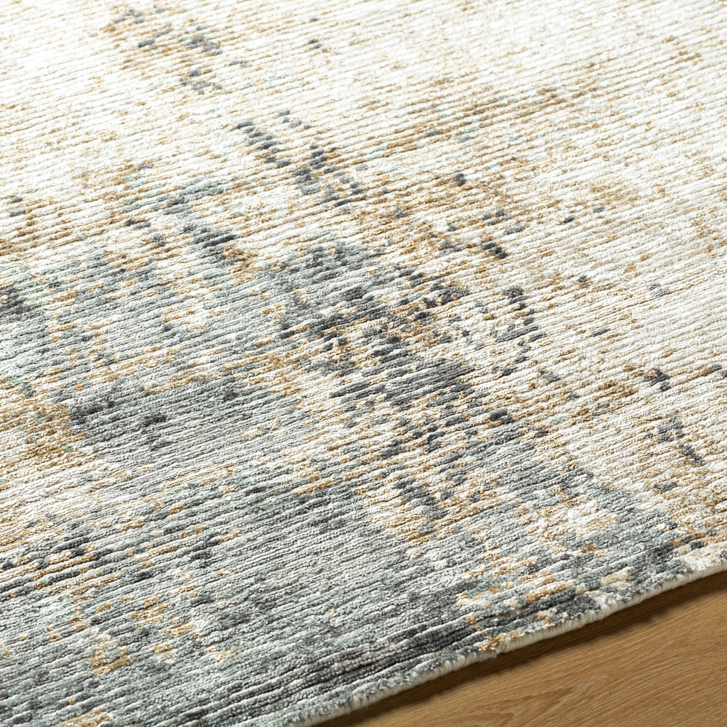 Luxurious Hand Knotted Area Rug 8' x 10' - Viscose Wool Linen Blend