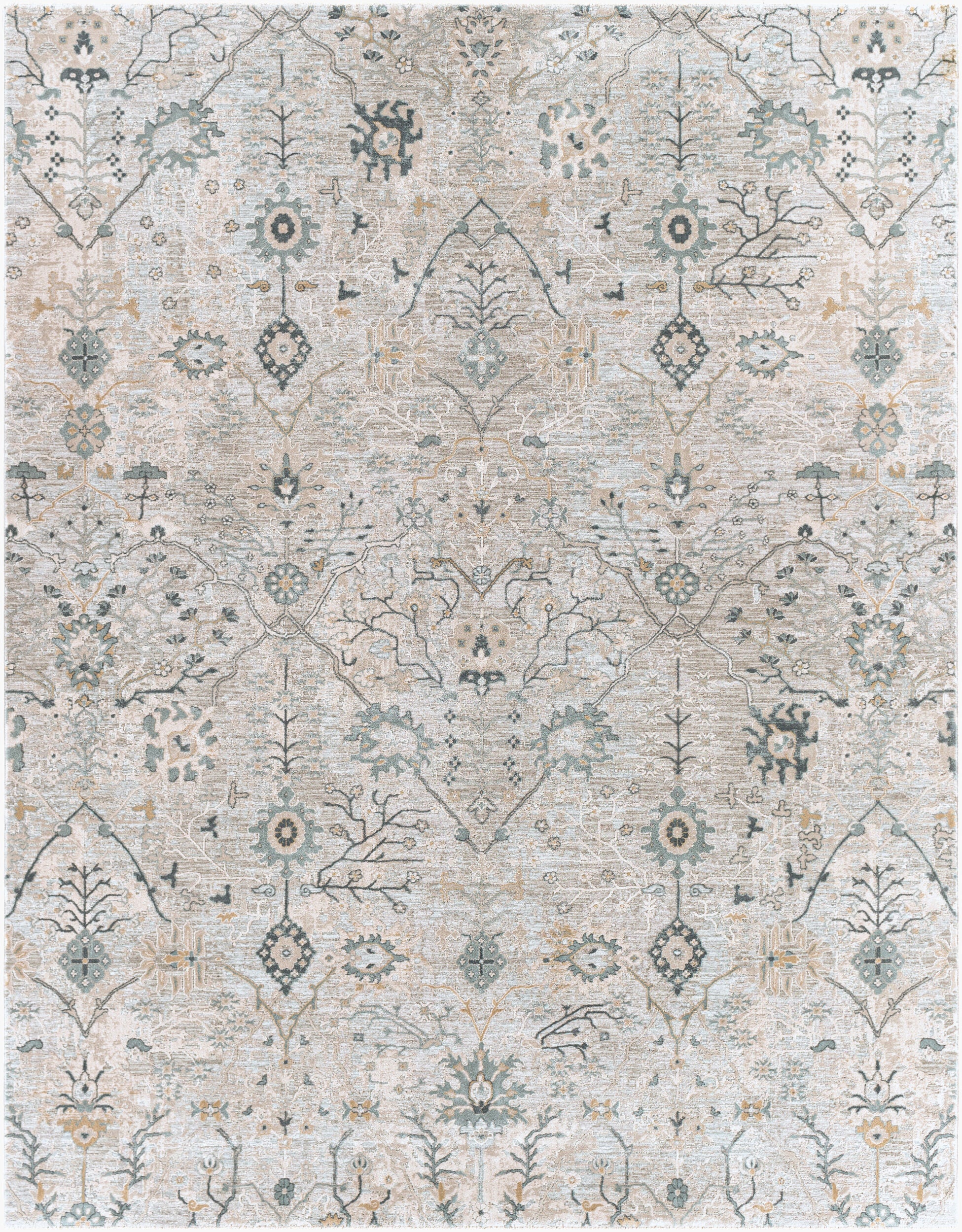 Durable Machine-Woven Area Rug 7'10" x 10'2" - Polyester Polypropylene Blend by Surya