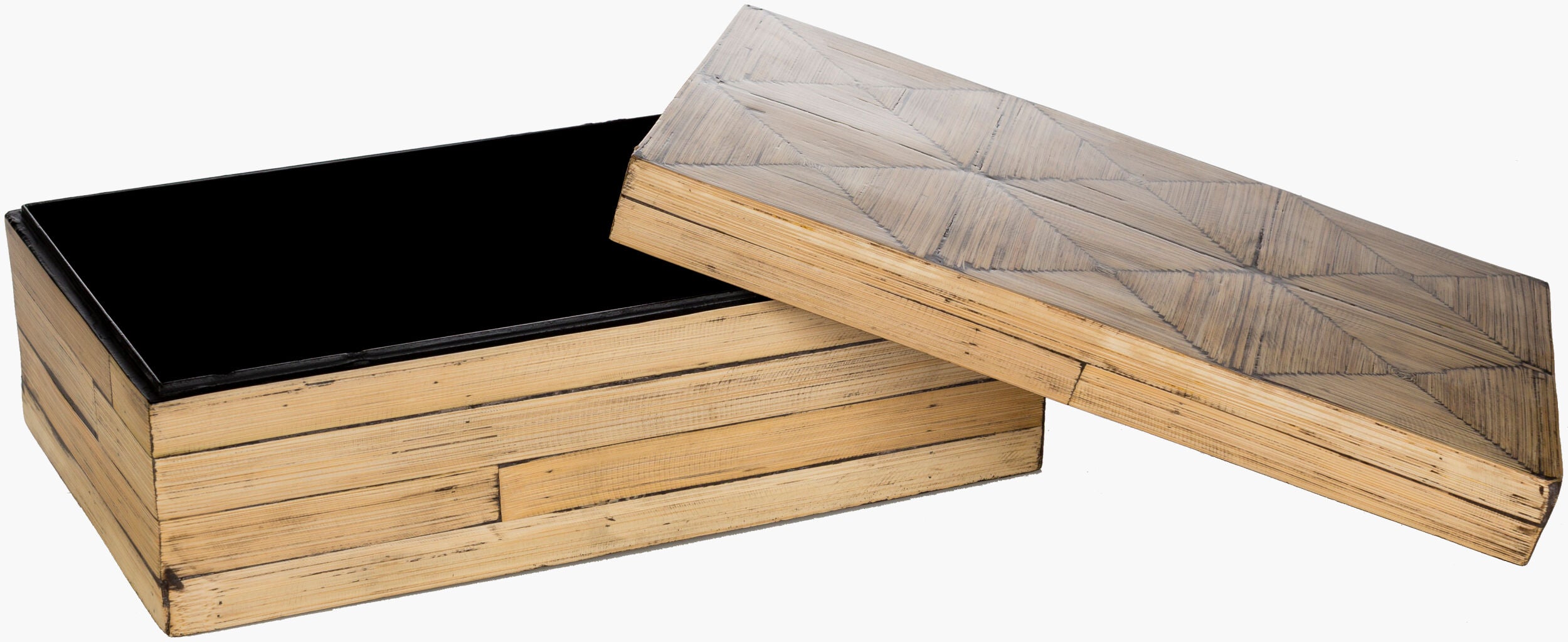 Unique Bamboo Garden Box Set - 3 Piece Decorative Storage by Surya