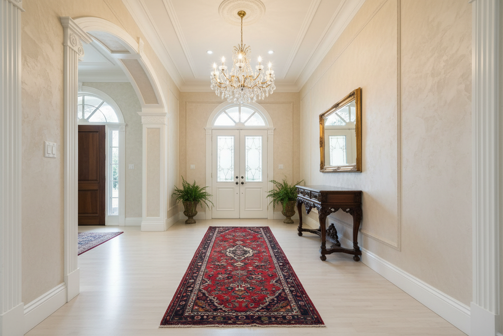 Entryway with Persian Runner Rug