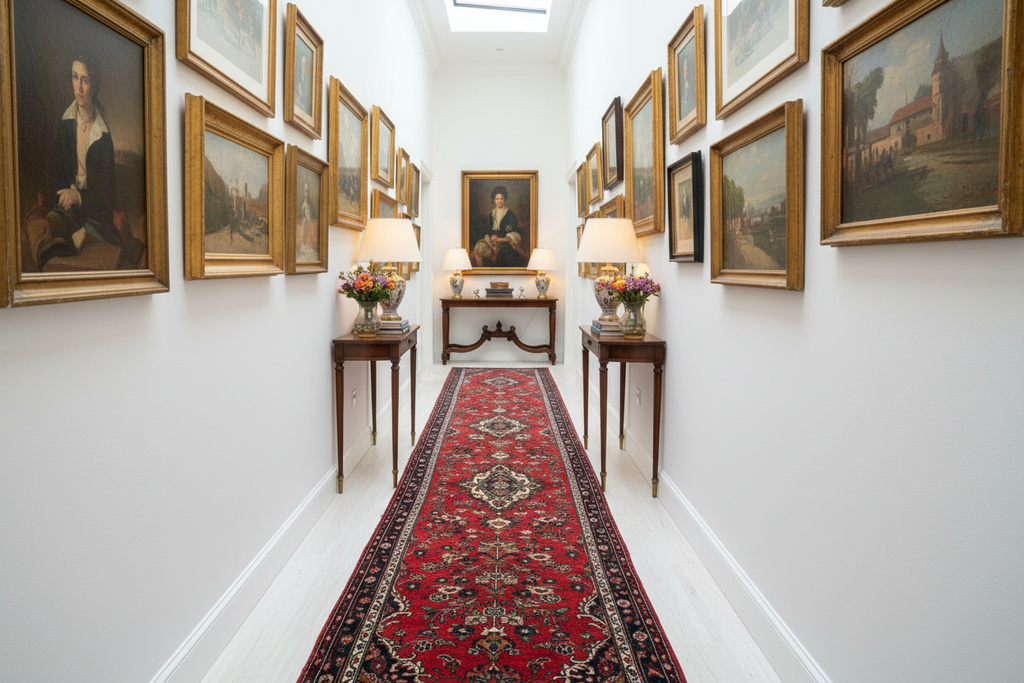 Hallway with Persian Runner Rug
