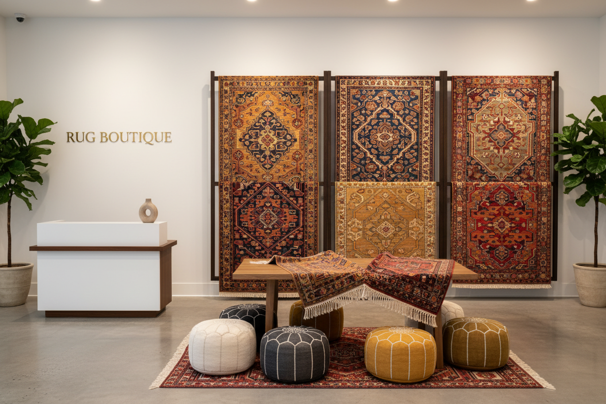 look at my google page store called rug boutique come up with someting creative and use my store as a visual to create my a nice display for my shopify