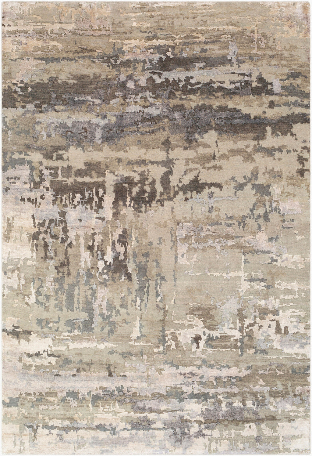 Heirloom Hand-Knotted Area Rug 8' x 11' - Wool Viscose Blend by Surya