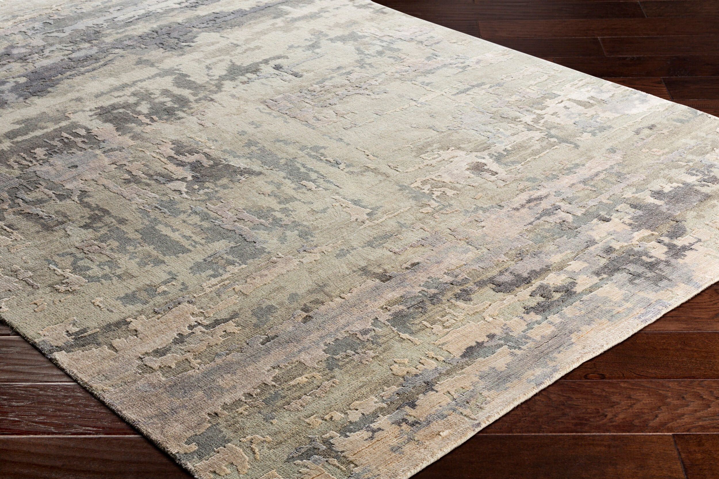Heirloom Hand-Knotted Area Rug 8' x 11' - Wool Viscose Blend by Surya