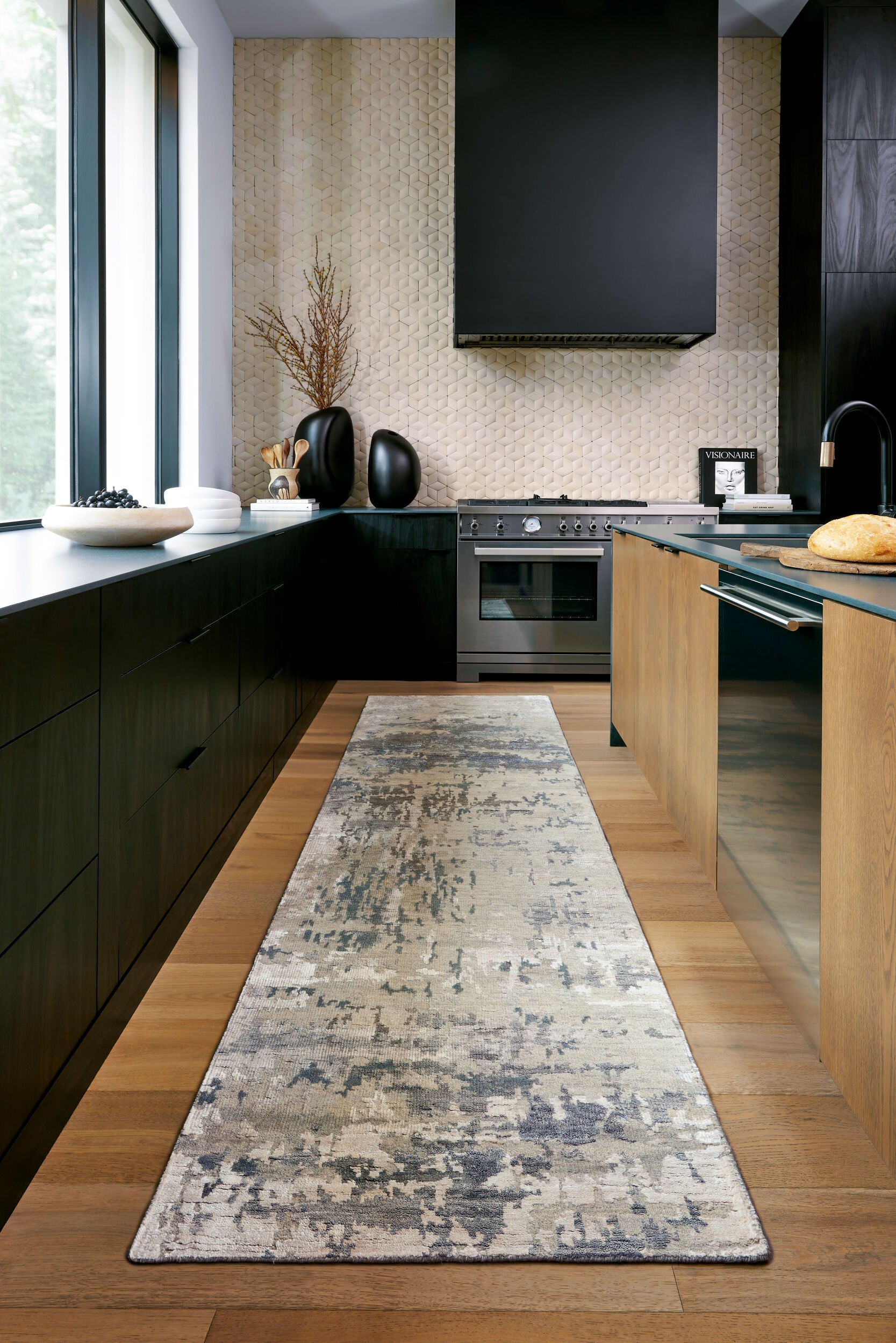 Heirloom Hand-Knotted Area Rug 8' x 11' - Wool Viscose Blend by Surya