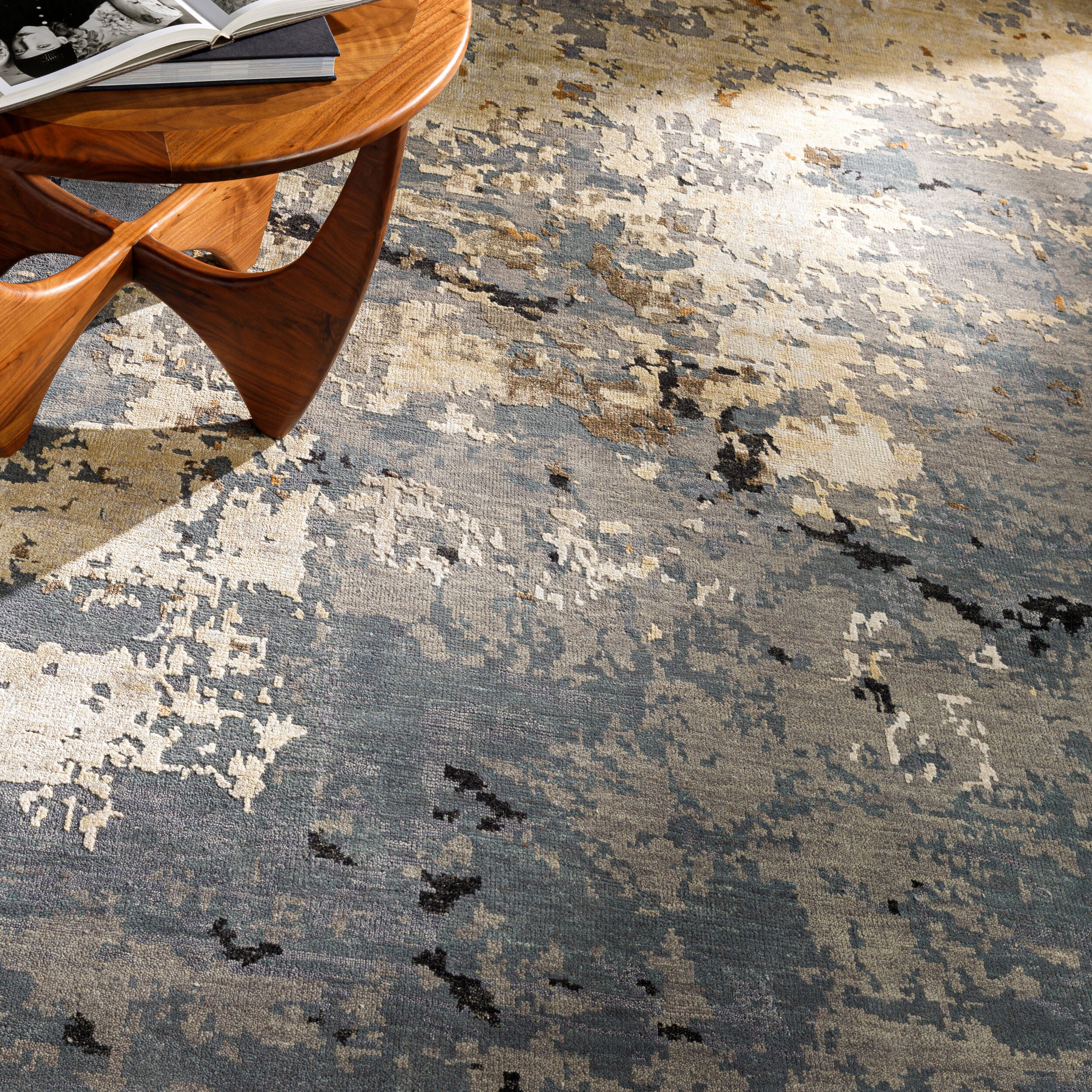 Masterpiece Hand-Knotted Area Rug 8' x 11' - Wool Viscose Blend by Surya