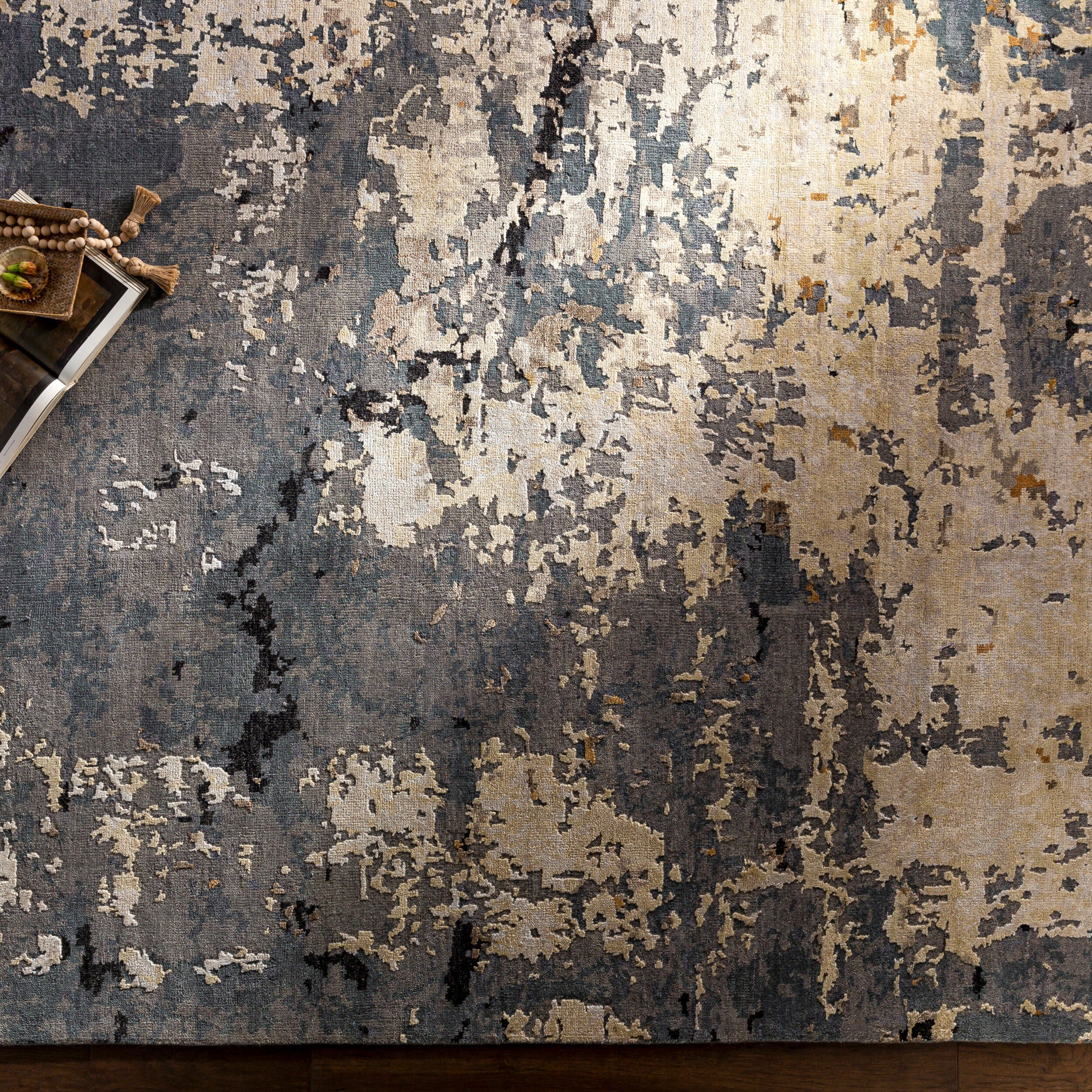 Masterpiece Hand-Knotted Area Rug 8' x 11' - Wool Viscose Blend by Surya