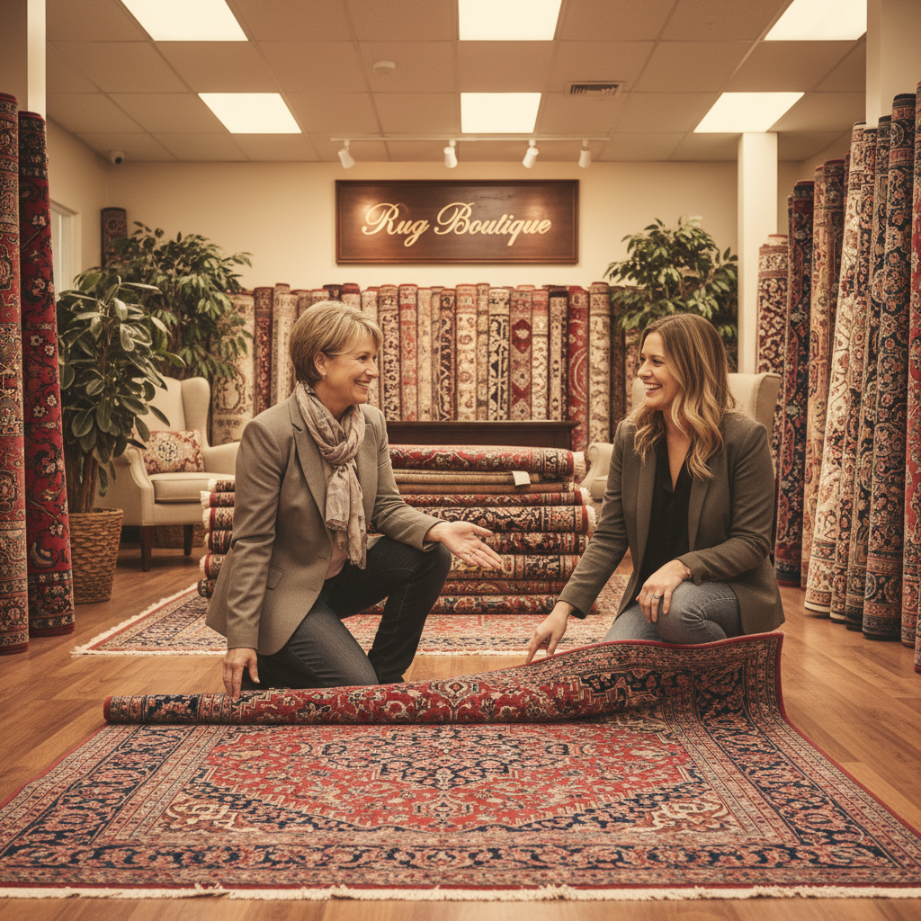 Warm Friendly Rug Boutique Consultation
